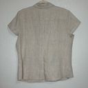 Style & Co  100% Linen Button Down Front Short Sleeves Shirt Photo 3