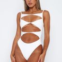 White Fox Boutique White Fox White Cutout Bodysuit  Photo 1