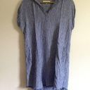 Harper  Linen Blue and White Striped Dress Photo 1