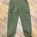 easel NWT Olive Green Leopard Print Cargo Jogger Pants Photo 6