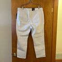 Ralph Lauren Lauren  White Crop Jeans Pants Cropped Straight NWT Size 16W FLAW Photo 12