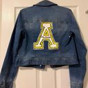 Celebrity Pink Painted App State Jean Jacket Photo 0