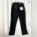 Good American  NWT Black Good Boy Straight Leg Denim Jeans Busted Knee 6/28 Photo 10