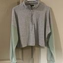 Blue Blush Colorblock cropped quarter zip Photo 1