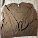 Hanes Oversized Brown  Crewneck Sweatshirt Photo 0