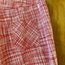 Talbots  Linen Cotton Blend Tapered Capri Pants Red White Petite Size 10 P 10P Photo 7