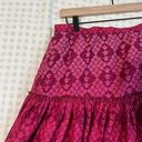 Coldwater Creek  Maxi Jacquard acid wash print damask paisley pink & white skirt Photo 4