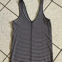 ATM Striped Wrestler Tank Ribbed Knit Mini Dress in Black and White Size Small Photo 9