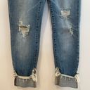 Judy Blue  Women's Size 5/27 Berkeley Mid Rise Distressed Cuffed Boyfriend Jeans Photo 4