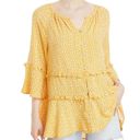 BeachLunchLounge Yellow Peasant Top Photo 0