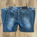 One Teaspoon  High Waist Free Bird Fitted Distressed Stretch Blue Jeans Size 28 Photo 3