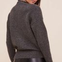 ASTR 𝅺 The Label Pleated Wrap Front Wool Blend Sweater Charcoal Gray NWT XS Photo 2