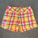 Slazenger Slazenga golf pink, orange, yellow plaid shorts, size 0 Photo 0