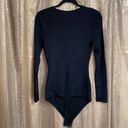 Abercrombie & Fitch  black o-ring cutout ribbed long sleeve sweater bodysuit, XL Photo 4