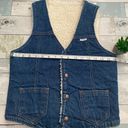 Vintage 70s Nelson Denim Sherpa Lined Vest Blue Photo 6