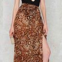 LIONESS NWT Princess Polly/ Nasty gal leopard animal print chiffon High Waisted maxi skirt Photo 4