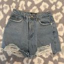 Missguided High Waisted Jean Shorts Photo 0