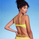 Shade & Shore NWOT:  Lime Green Keyhole
Halter Bikini Top DD and medium bottoms Photo 1