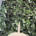 Caslon  Snap Placket Henley Green Floral Snap Button T-Shirt Small NWT Photo 2