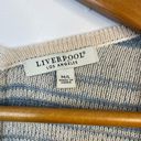 Liverpool Sleeveless Striped Ruana Cardigan Long sweater M L new Photo 12