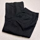 Loft Anne Taylor  Linen Julie Curvy Classic Trouser | Black | NWT Photo 3