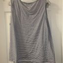 Karen Scott  Sport Navy/Whjte Striped Sleeveless Tank XXL Photo 5