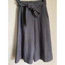 AELLA Los Angeles Gray Culotte Trouser Tie Waist Office Business Pants Size 8 Photo 2