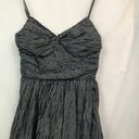 Tracy Reese  ANTHROPOLOGIE Striped Bubble Hem Dress Black White Sleeveless Party Photo 5