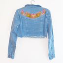 Dolls Kill Embroidered Jean Jacket Photo 6