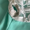 Charming Charlie  size Large Teal and white blouse Photo 4