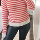 BCBG MaxAzria large striped hi low linen sweater Photo 3