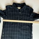 Marine layer  Womens Diana Popover Shirt in Black White Windowpane Sz XS Flannel Photo 12