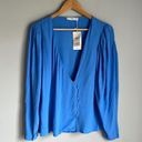 Mango NEW  Buttoned Wrap Blouse Size 8 Photo 2