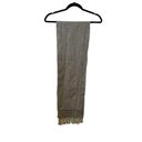 Uniqlo  Grey 100% Cashmere Long Fringe Edge Scarf. Photo 1