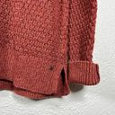 American Eagle  AE Women's Large Maroon Pullover Open Knit Cotton Wool Sweater Photo 2