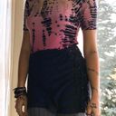 Cute Tye Dye Weaved Shirt Pink Photo 0