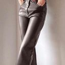 Wilfred NEW Aritzia  Melina Vegan Leather Crop Pants Rich Mocha Brown Photo 1