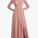 JJ's House JJ’s House Formal Floor Length Dress Dusty Rose NO SIZE Wedding Bridesmaid Lace Photo 15