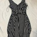 Candie's Black and White Striped Candie’s Dress Photo 0