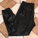 n:philanthropy  ladies Black Scarlett Faux Leather Joggers Sz Large Photo 11