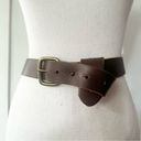 Gap  Vintage Dark Brown Leather Medium Width Brass Buckle Belt XS 918542 Photo 0