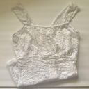 Ruby  Ribbon white lace square neck cami tank, size medium Photo 1