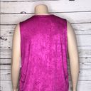 Fashion Bug  NWT 2X Magenta Ruffle Ruched Tank Top Photo 4