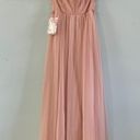 Birdy Grey NWT  Christina Convertible Vintage Blush Pink Tulle Maxi Dress Photo 10