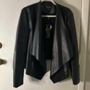 Charlie Paige  Black Faux Leather Wing Collar Jacket Size XL Photo 5