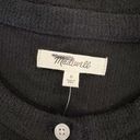 Madewell  Womens Top Split-Crewneck Cardigan Tank Button Front Black Size S Photo 7