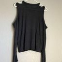 Good American  cold shoulder charcoal sweater 0 Photo 4