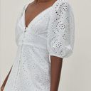 Nasty Gal NWT  Broderie Button Through Mini Dress - White - 4 Photo 2