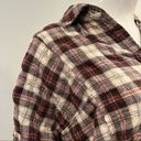 Wishful Thinking  Button Down Flannel in Brown & Red Photo 2