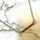 The Bar Gold tone copper bead necklace Photo 1